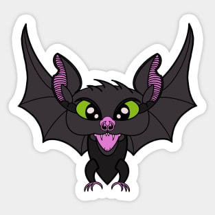 Batty - Upright - Purple Sticker